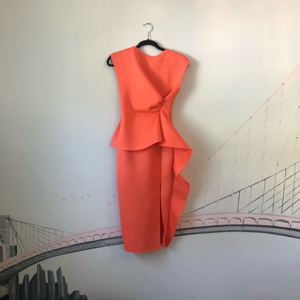 ASOS peplum pencil midi dress